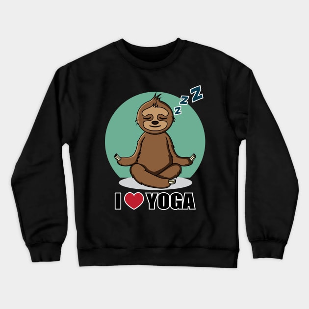 Funny Yoga Sloth Crewneck Sweatshirt by mounier